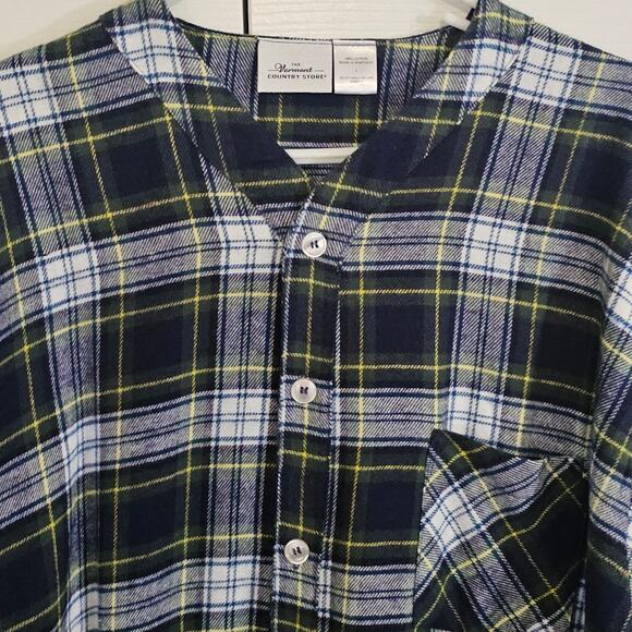 The Vermont Country Store Unisex Cotton Flannel Night Shirt Large Pajamas - Picture 4 of 8